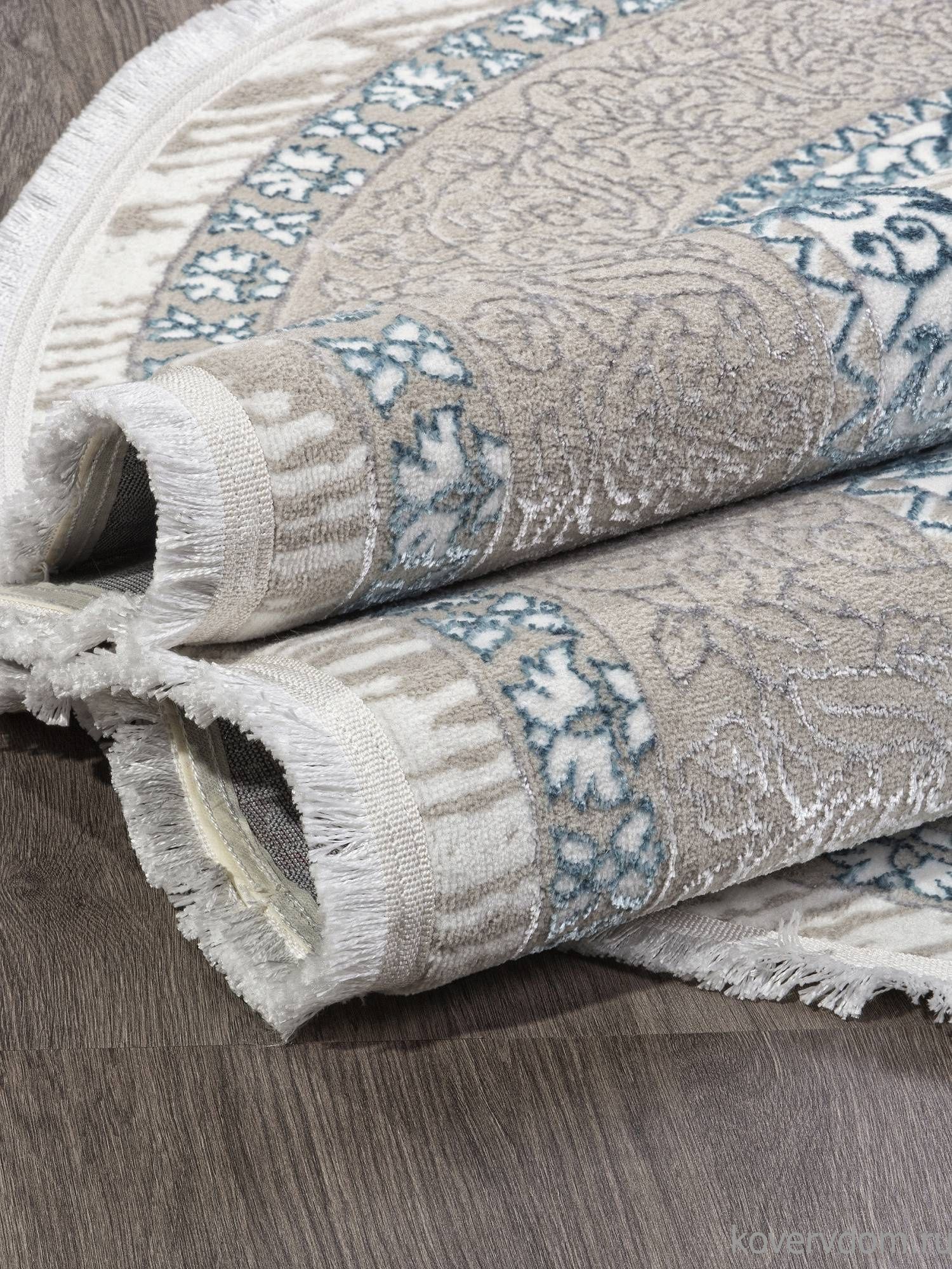 Ковер ALFANI Q012A BLUE FDY / CREAM SHRINK Овал