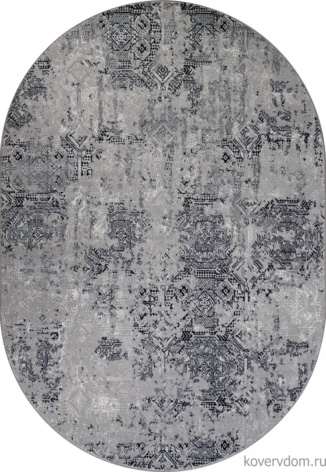 Ковер PALERMO F281 DARK GRAY Овал