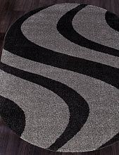 Ковер PLATINUM T617 GRAY-BLACK Овал