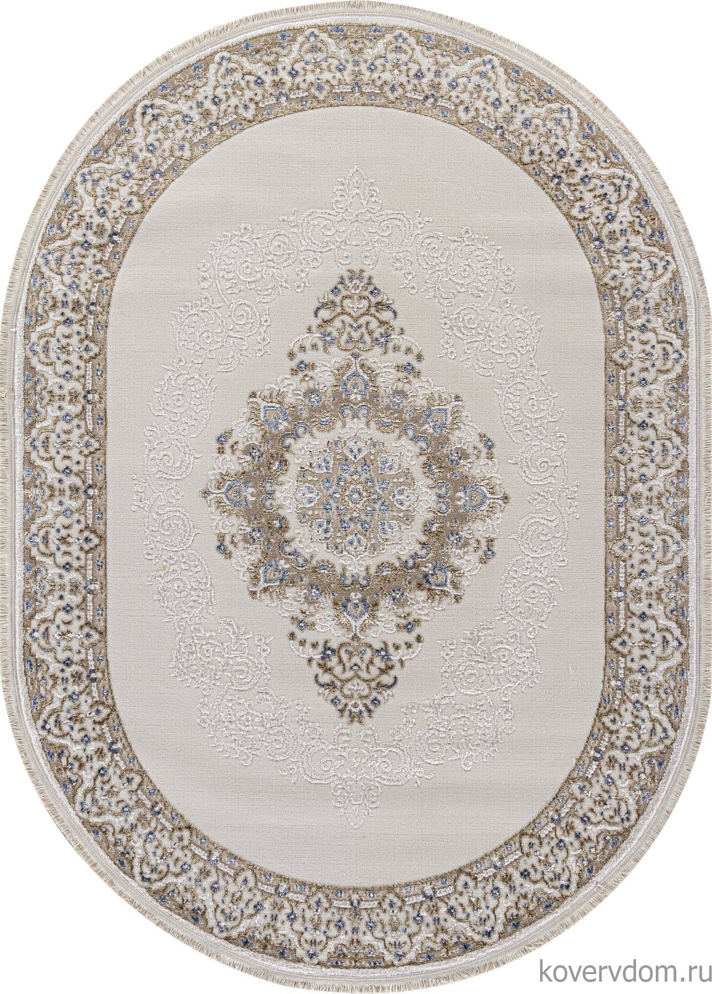Ковер MOSSO 27236A CREAM / NAVY Овал