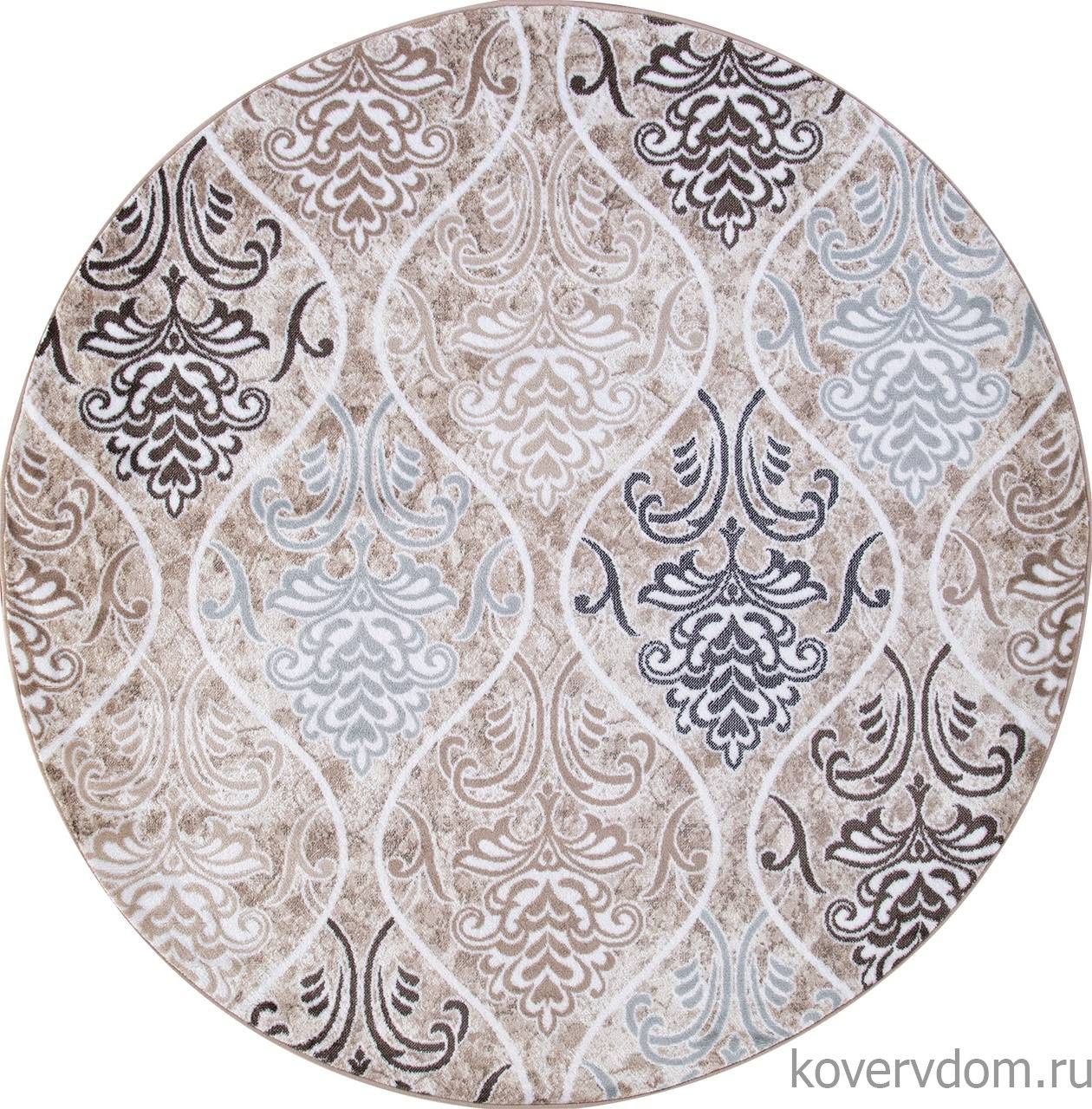 Ковер VALENCIA DELUXE d310 CREAM-BROWN Круг