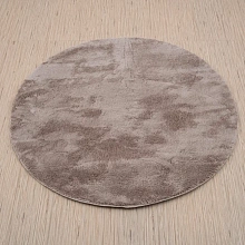 Круглый ковер в спальню из искусственного меха Chic 1000A BROWN_3000 круг