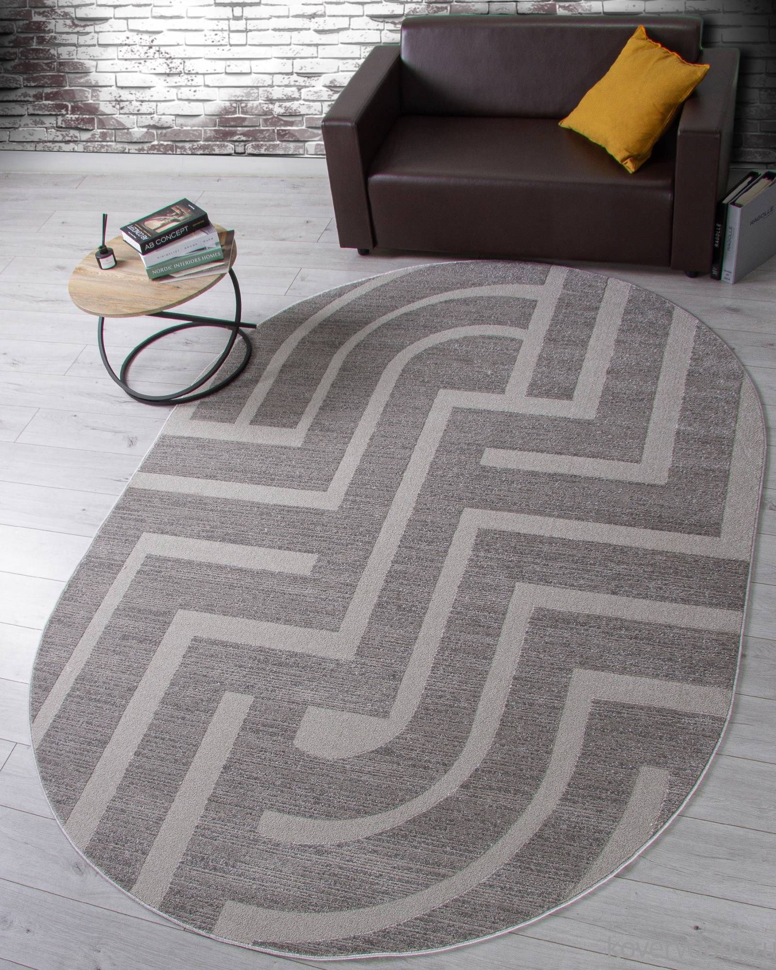 Ковер DIOS F439 LIGHT GRAY Овал