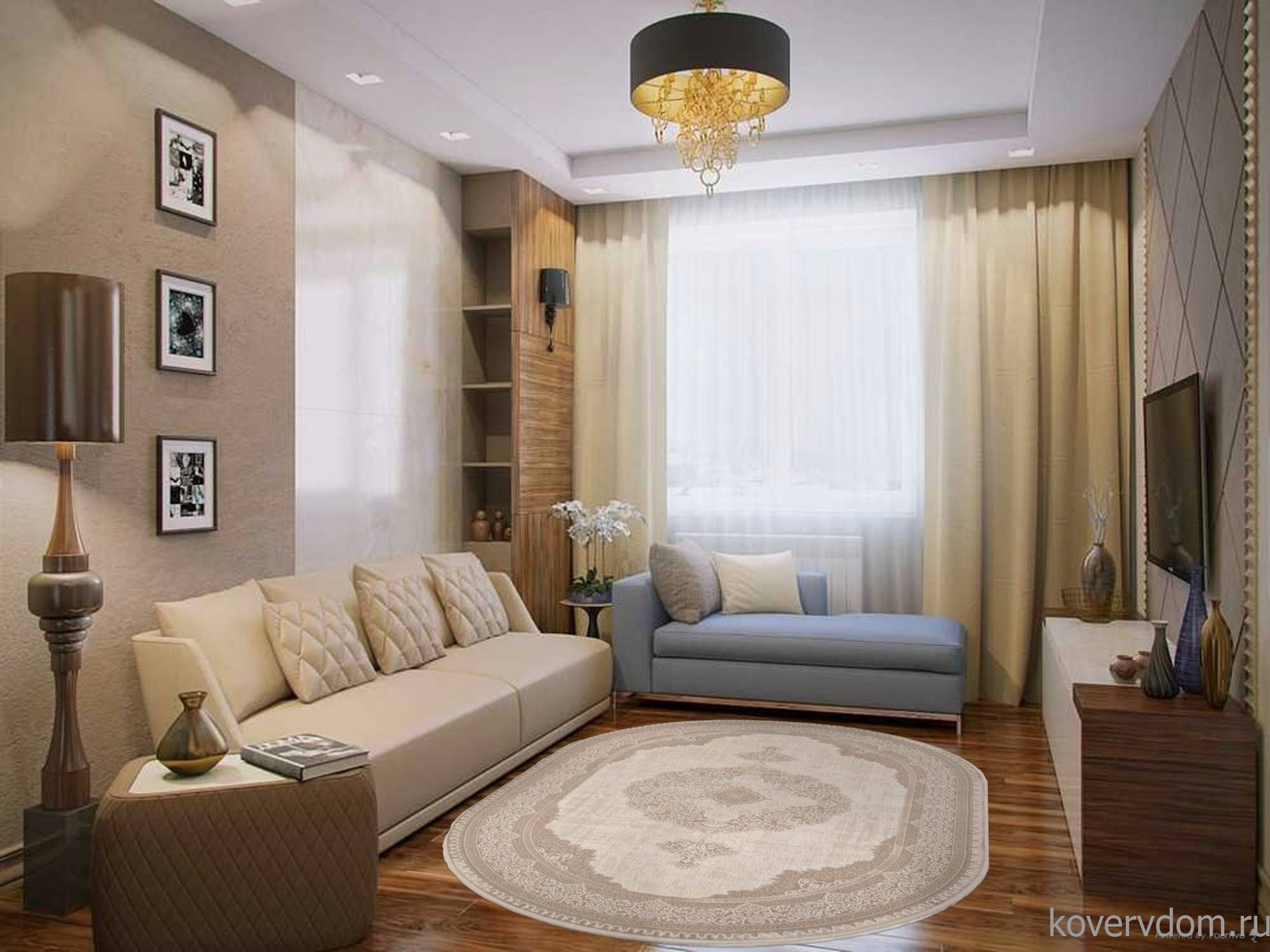 Ковер SIESTA M029A WHITE / LIGHT BEIGE Овал Ковер SIESTA M029A WHITE / LIGHT BEIGE Овал