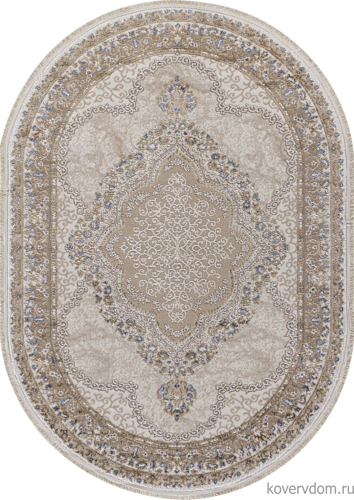 Ковер MOSSO 27226A BEIGE / BLUE Овал Ковер MOSSO 27226A BEIGE / BLUE Овал
