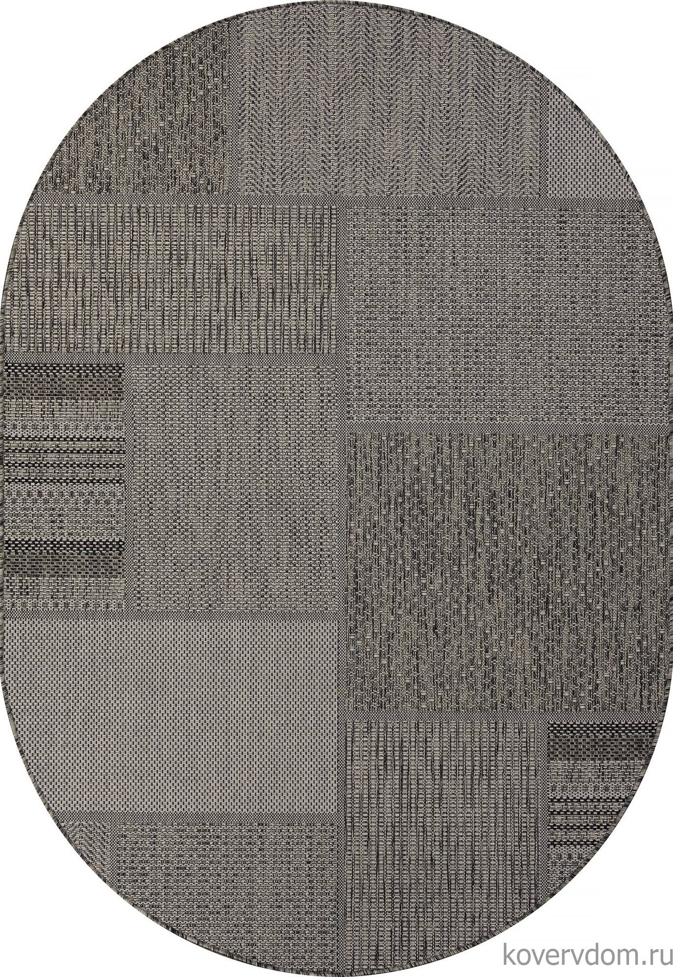 Ковер-циновка KAIR S139 BLACK-GRAY Овал Ковер-циновка KAIR S139 BLACK-GRAY Овал