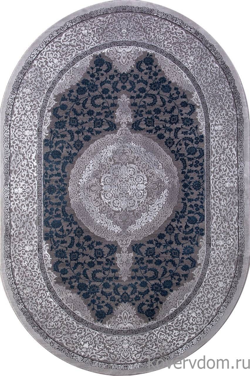Ковер QUANTUM 03014G GREY / GREY Овал Ковер QUANTUM 03014G GREY / GREY Овал