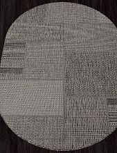 Ковер MERINOS-циновка KAIR-A S139 BLACK-GRAY Овал