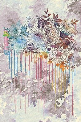 Шерстяной ковер Hunnu R Цветы 6A1883 001