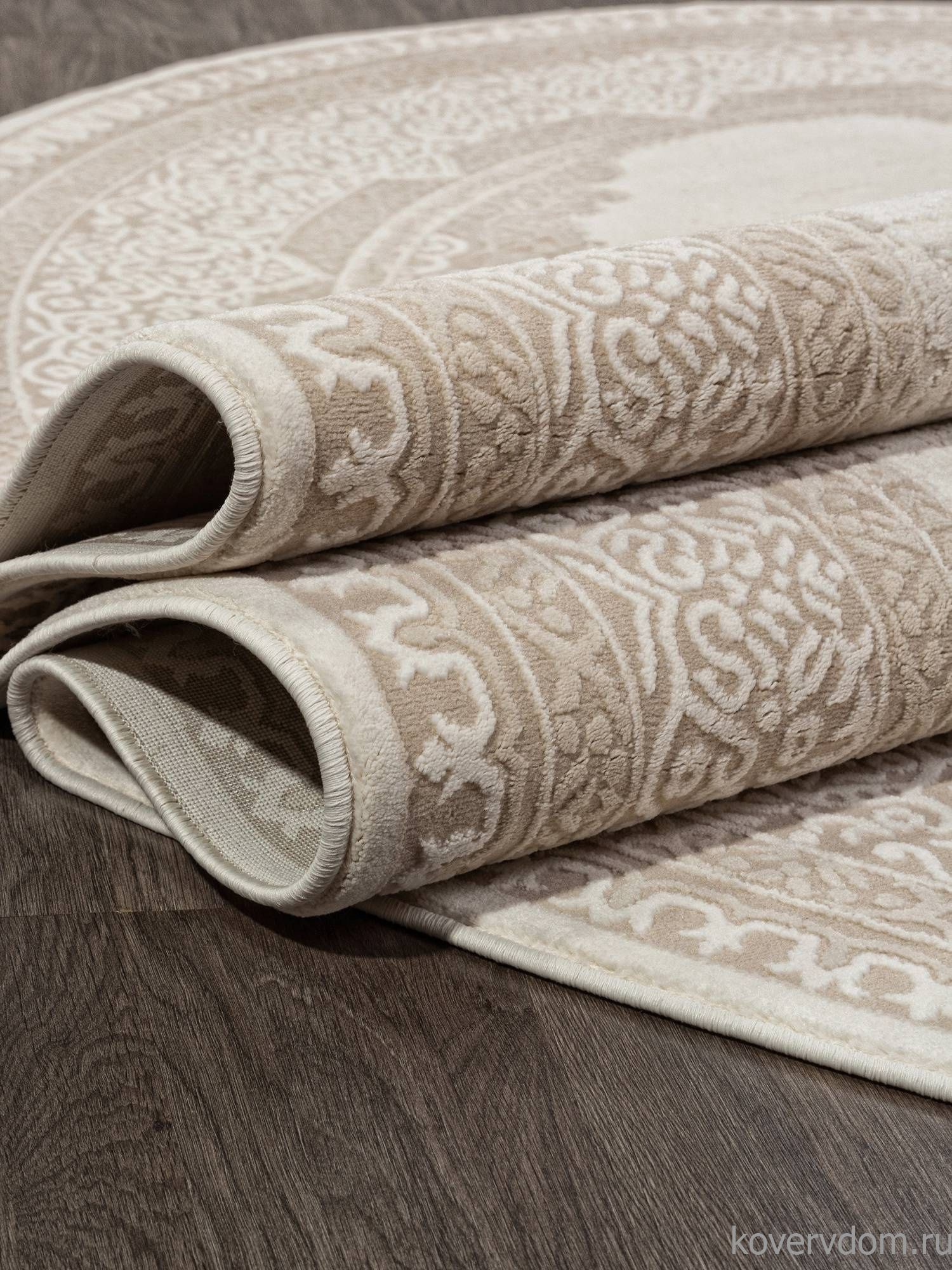 Ковер SIESTA M029A WHITE / LIGHT BEIGE Овал Ковер SIESTA M029A WHITE / LIGHT BEIGE Овал