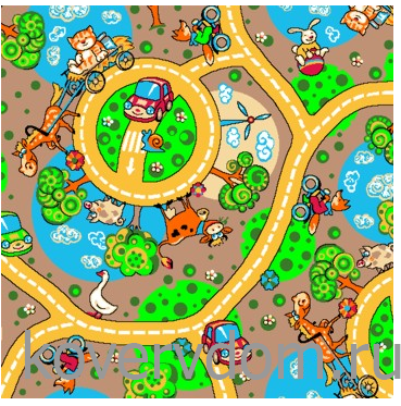 Детский ковер-палас  КАРУСЕЛЬ беж