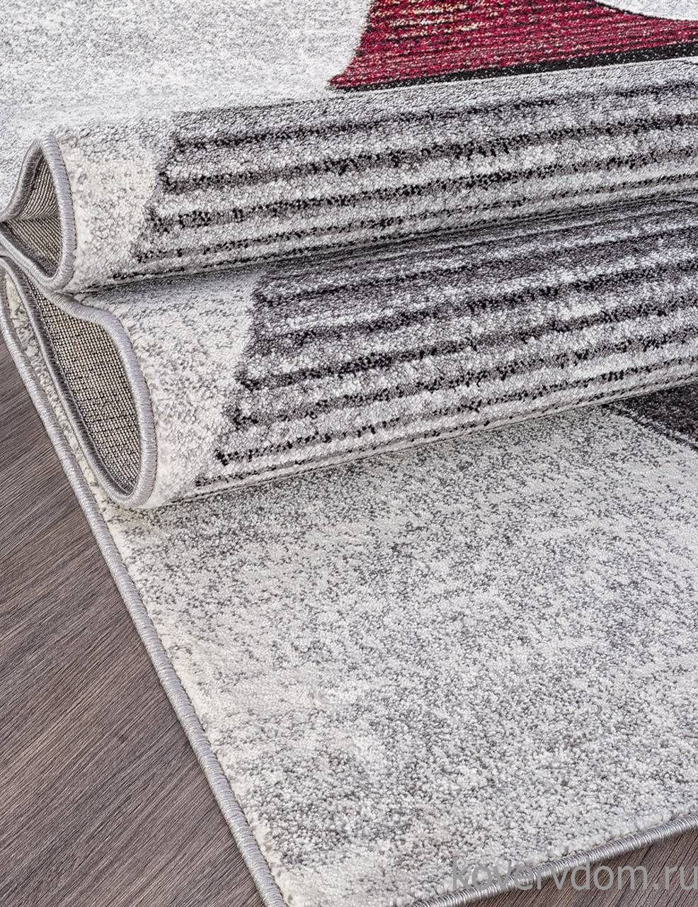 Ковер LONDON D810 GRAY-RED