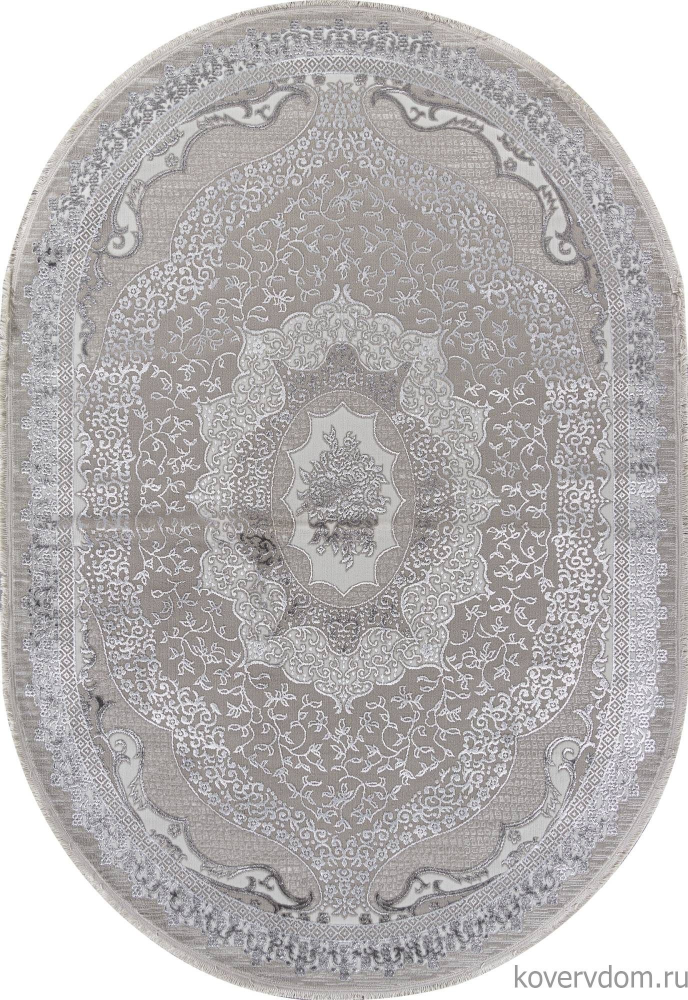 Ковер EFSAN Q010A CREAM SHRINK / GREY FDY Овал Ковер EFSAN Q010A CREAM SHRINK / GREY FDY Овал