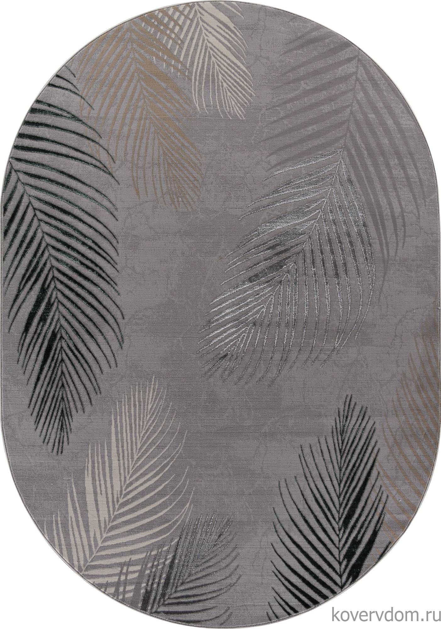 Ковер LIMAN F167 GRAY-D.GREEN Овал