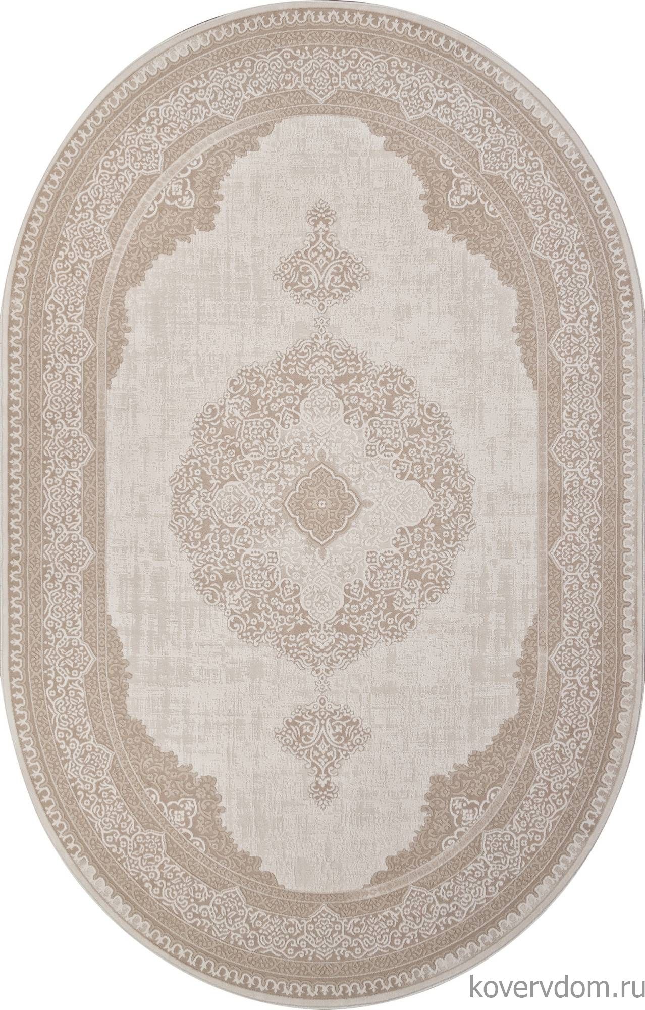 Ковер SIESTA M029A WHITE / LIGHT BEIGE Овал Ковер SIESTA M029A WHITE / LIGHT BEIGE Овал