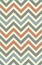 Круглый детский ковер ЗИГЗАГИ