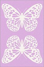 Овальный ковер SOFT Butterfly rose Бабочки