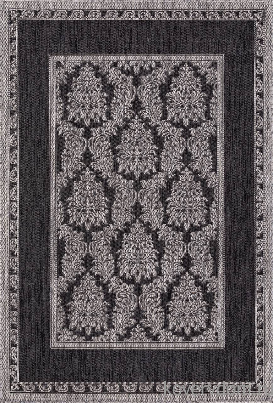 Ковер циновка VEGAS S001 BLACK-GRAY